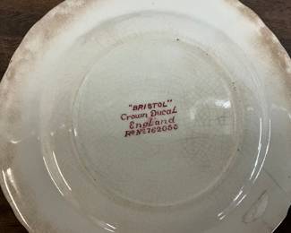 Crown Ducal Bristol Red Dessert Plate