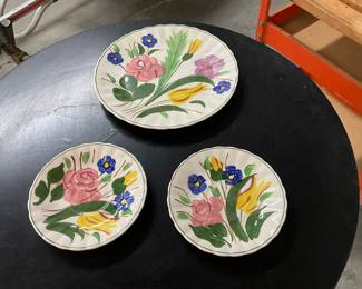 Blue Ridge Hand Painted Saucers