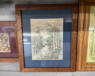Michael Shortino Watercolor Print - Wood Frame