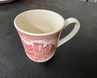 Johnson Bros Old Britain Castles Red Coffee Cups