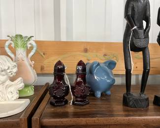 Avon Ruby Red Cape Cod Salt & Pepper Shakers