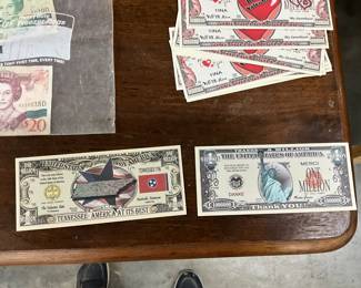 Tennessee State & Statue of Liberty Million Dollar Novelty Bills