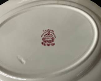 1930's Seaforth Red/Pink Transferware Platter