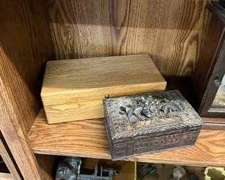 Chinese Camphor Box & Wooden Storage Box