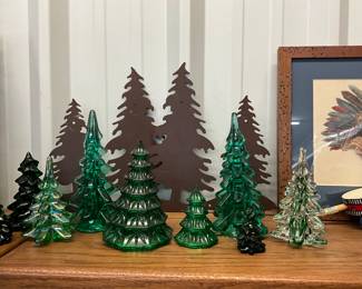 Misc Glass, Lead Glass & Meal Christmas Tree's