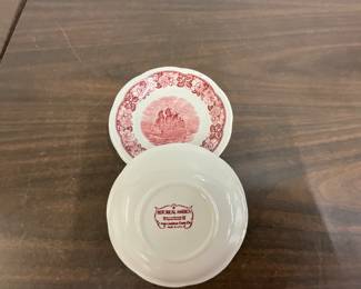 Homer Laughlin Historical America Red Plate