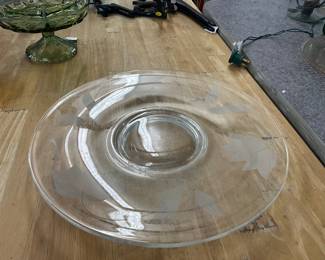 Clear Glass Cake Platter