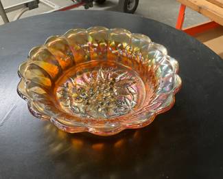 Marigold Carnival Glass Bowl