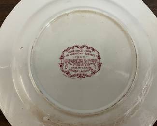 Homer Laughlin Currier & Ives Red Plate