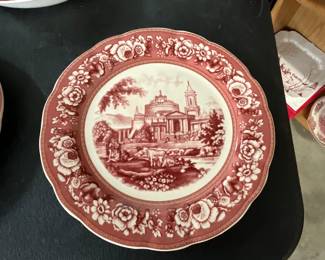 Johnson Bros Old Britain Castles Red Square Plate