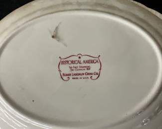 Homer Laughlin Historical America Red Platter