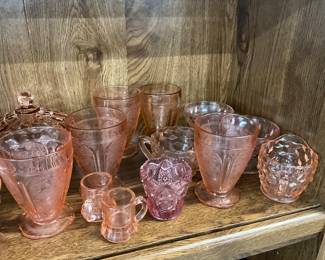 Pink Depression Glass Items