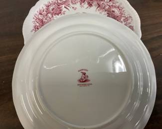 Gadroon Pink Transferware Service Plate Restaurant Ware