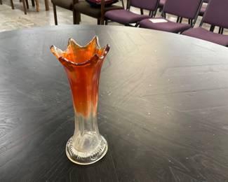 Marigold/Ambarina to Clear Glass Vase