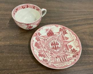 Old English Staffordshireware by Jonroth Red Cup & Saucer