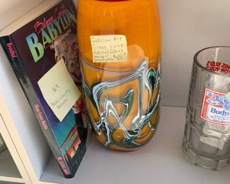 One of two Galacian Art glass pieces, signed