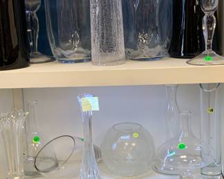 Lead Crystal and clear glass art glass past furniture markets