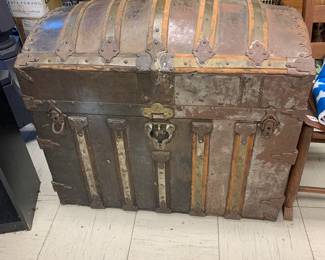 Antique camel back trunk