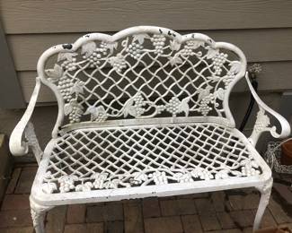 Cute aluminum outdoor bench