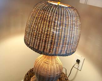 Vintage wicker lamp