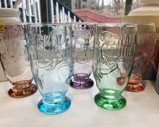 Set of 5 vintage Disney glasses