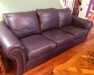 Aubergine Leather Creations sofa