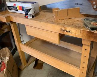 White gate carpenters bench