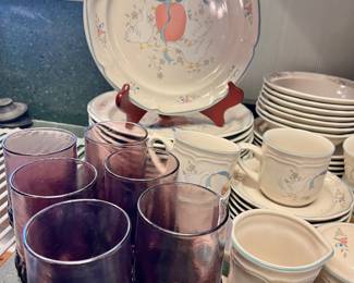 Tiffin Franciscan Madeira purple Goblets set of 6