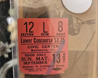 Beatles ticket September 16th 1964