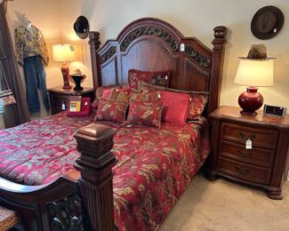 Oversized Bedroom Furniture - Includes King Bed, Two Night Stands and Dresser