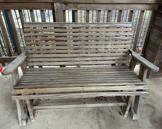Wooden Porch Glider