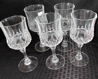 Cristal d'Arques Durand Longchamp Brilliant Blown Crystal Wine Gladsed