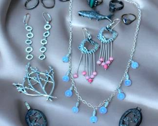 Jewelry Mix Rings, Necklaces, Pins  Earrings