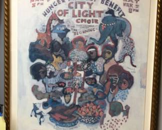 William Cumming City of Light Choir 1983 Signed Poster
