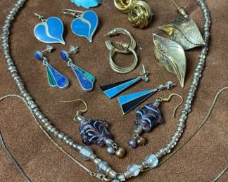 Sterling Earrings, Laurel Birch, Monet Other Unsigned Pieces