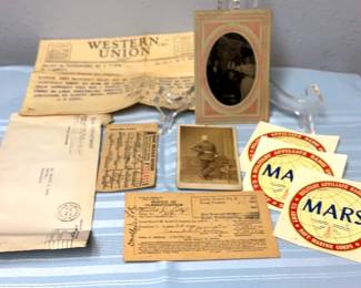 Military Theme Collectibles Tin Types, Carte De Visite  More