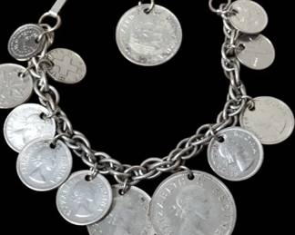 Vintage Coin Jewelry Bracelet 