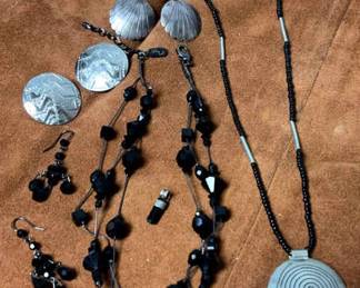 Black Silver Mix  Match Jewelry Pieces