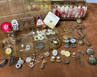 Vintage Cuff Links, Buttons, Pins Other Items
