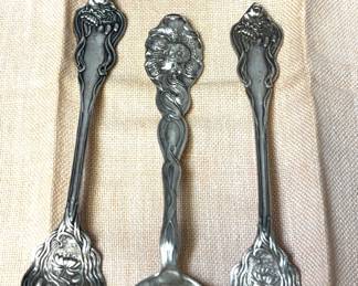 Unger Brothers Art Nouveau Sterling Spoon Two Forks