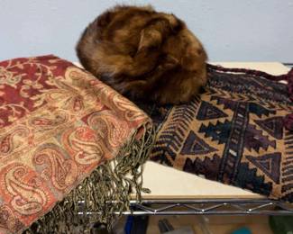 George Ross Fur Hat, Baluch Bag Pashmina