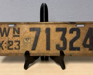 1923 Washington State License Plate