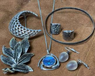 LH Segal Clip Earrings Other Silver Tone Pieces