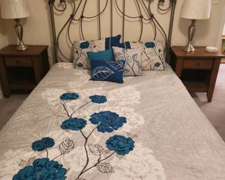 Full headboard and bedding