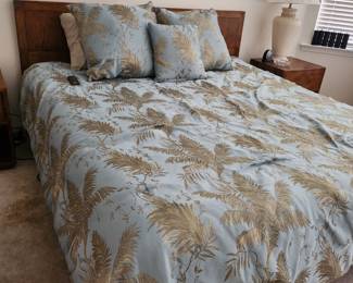 Henredon artifacts King headboard, and a
Tempur-pedic mattress and a serta lift control adjustable base