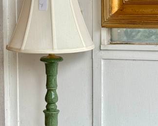 Pair of beautiful green lamps