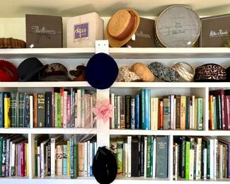 VINTAGE hat collection and old RVA hat boxes! SOOO many amazing gardening books -