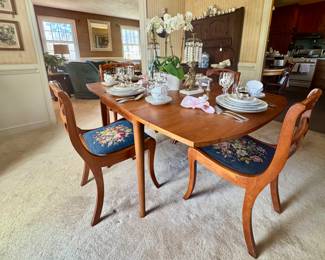 Dining table and chairs