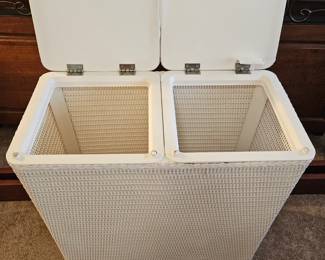 Vintage double laundry hamper