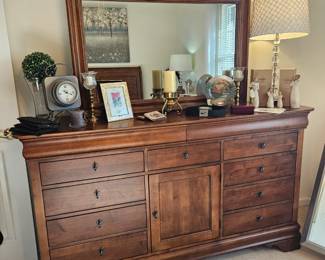 Kincaid Bedroom Suite (Dresser, Nightstand and Queen bed) ***Mirror is a "double vision" mirror that slides over your wall-mounted TV